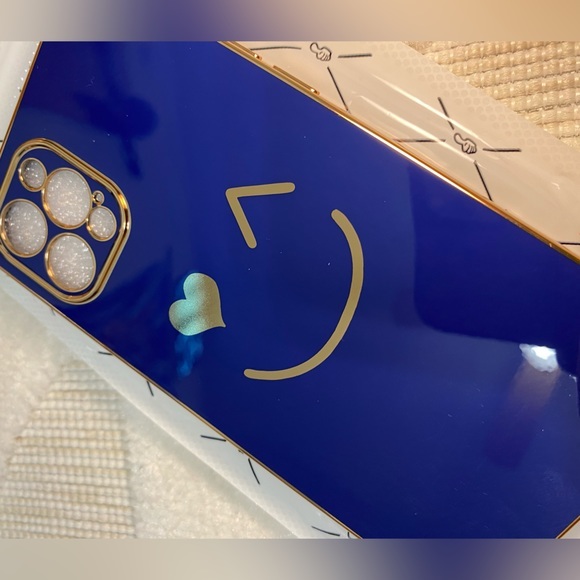 # 3 - Cute Smiley face case for iPhone 12 Pro only (NOT FOR MAX) Dark blue - Picture 7 of 14
